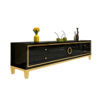 Modern living room MDF tempering glass TV stand cabinet furniture showcase