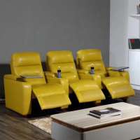 Living room furniture leather recliner home theater sofa set China