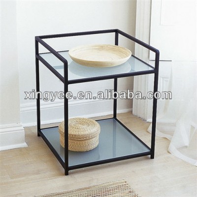 Modern Living room sofa side tables furniture homes antique vintage small square nightstand tempered glass side table