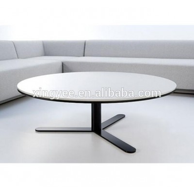 Modern living room corner sofa center design coffee table mdf wood top round coffee tables