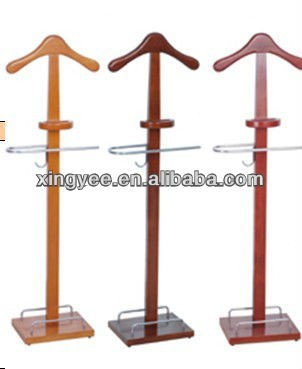 modern hotel room solid wood and stainless steel coat stand