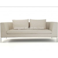 Modern living room sofa set furniture 2 seater sofa chair velvet fabric genuine leather sectional sofa